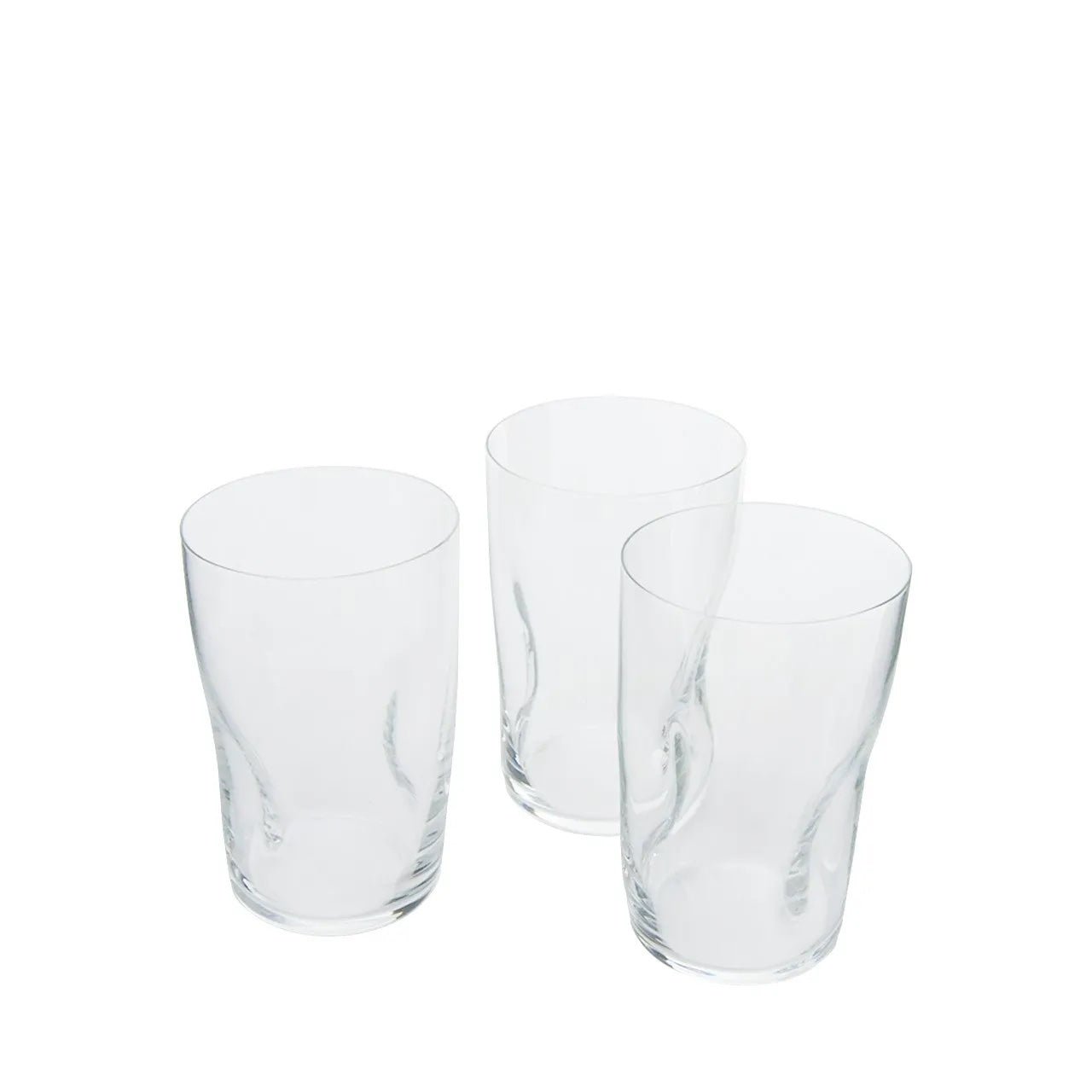 Quetschglas 6 eingedrückte Wassergläser 380ml – Sylter Manufaktur Johannes King
