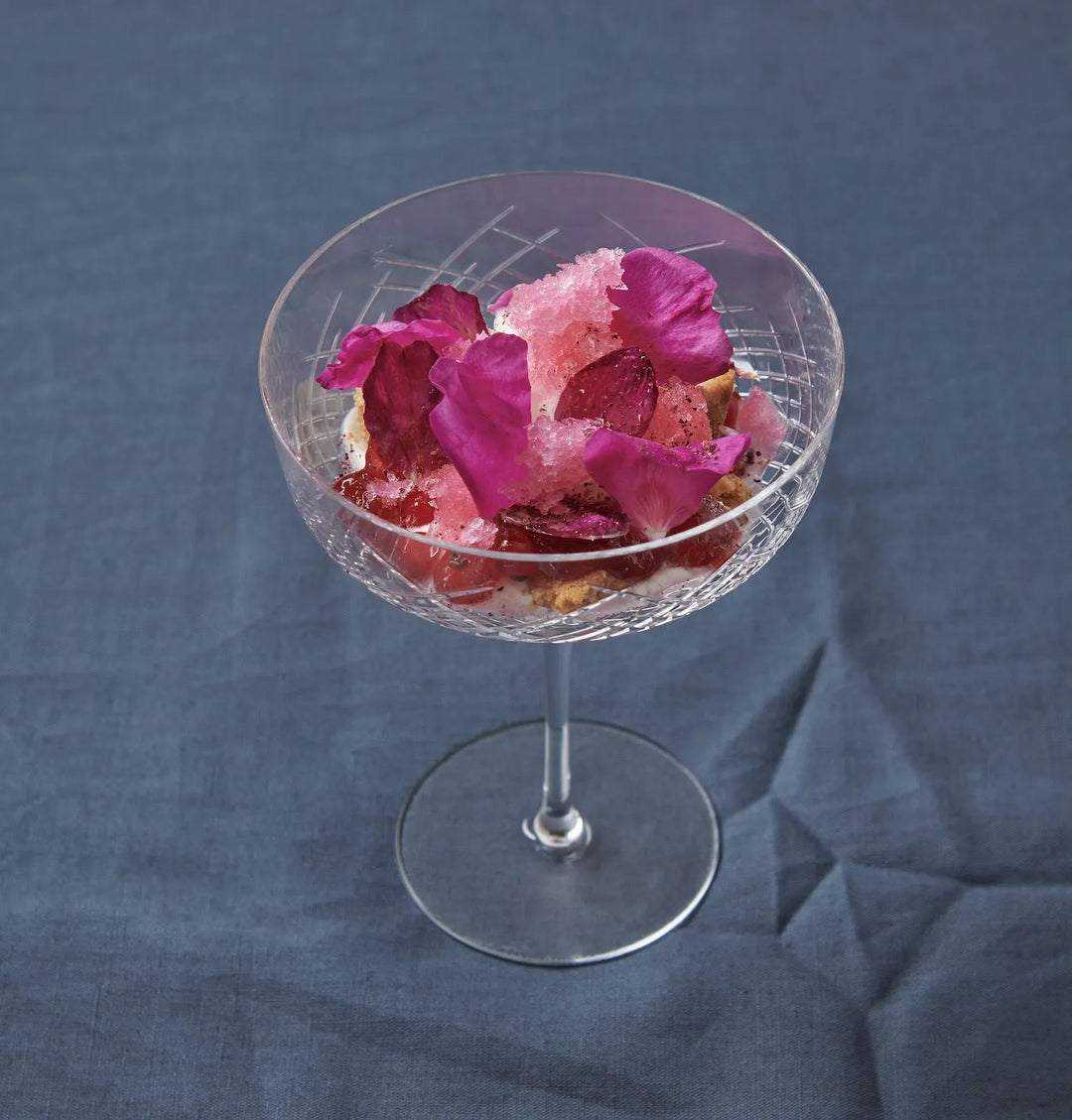 Dessert mit Sylter Rosen
