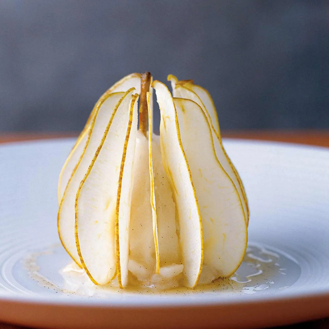 Sylter Dessert mit Birnen: Geeiste Knusper-Birne & Honig