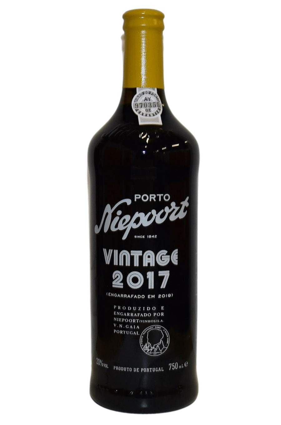 Eine Flasche Niepoort Vintage 2017 0,75l Portwein.