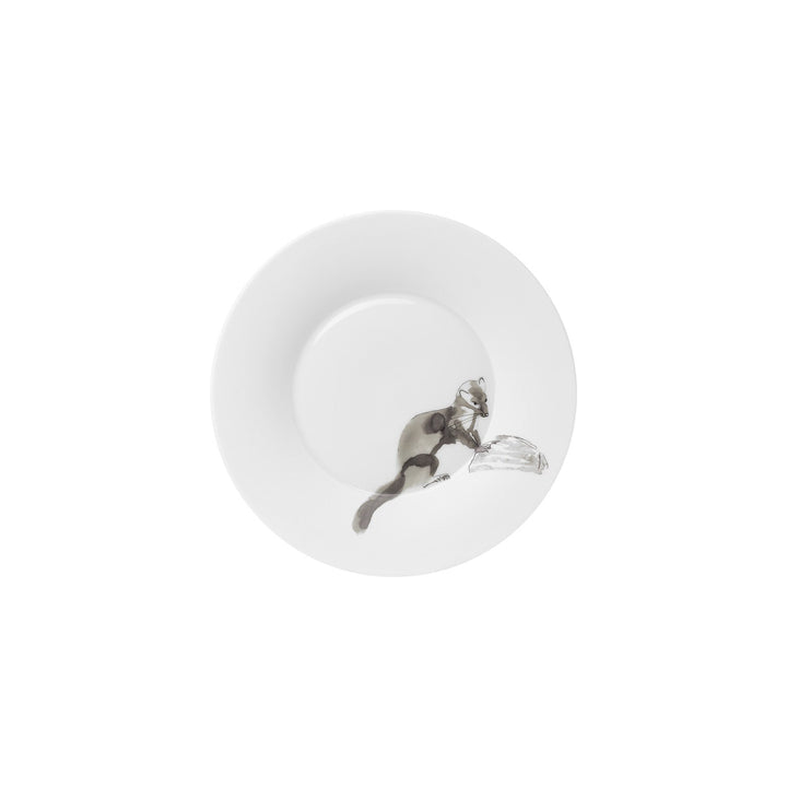 Hering Berlin Kuchen- und Brotteller Piqueur mit Steinmarder am Rand